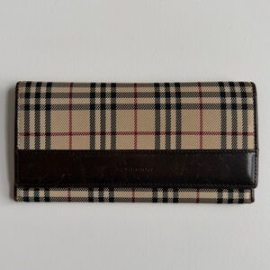 Burberry Tan and Brown Plaid Wallet